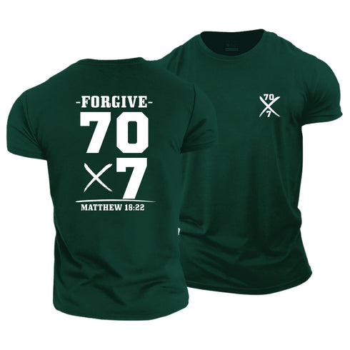 Men's Forgive 70 times 7 Cotton T-Shirt